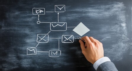 An icon representing an envelope and targeted messaging for Email Marketing
