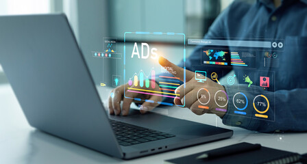 An icon representing paid advertising and search engine marketing (SEM)
