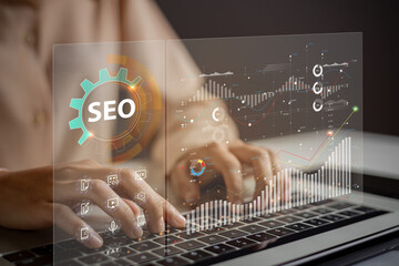 An icon representing search engine optimization services by Rizherix